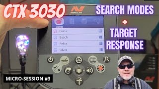 Minelab CTX 3030 Search Modes and Target Response Options  MicroSession 3 [upl. by Notnirb]