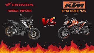 KTM DUKE 125 VS HONDA CB125R TOP COMPARISON  Always Top Video [upl. by Friede]