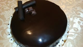 كلاصاج ميروار لامع ناجح جدا مع جميع المراحل  Glaçage miroir cacao chocolat [upl. by Noreik]