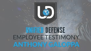 Unified Defense Employee Testimony Anthony Galoppa [upl. by Katushka]