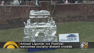 Ligonier Ice Festival Welcomes SociallyDistant Crowds [upl. by Barimah]