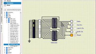 Shift Registers Simulide [upl. by Zeidman293]