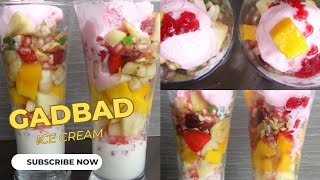 Gadbad Ice Cream  gudbud ice cream  gadi badi ice cream  Fruit Ice Cream  గడ్బడ్ ఐస్క్రీమ్ [upl. by Westberg]