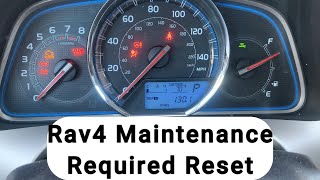 2014 Toyota Rav4 Limited Maintenance Required Reset [upl. by Nogam]