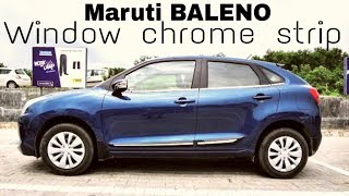 Maruti BALENO window chrome strip installation [upl. by Lebazi]