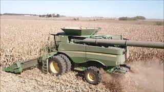 KLEIN FAMILY FARMS CORN HARVEST OCT 20TH 2024 LIBERTY INDIANA JOHN DEERE S780 COMBINE [upl. by Ishii]