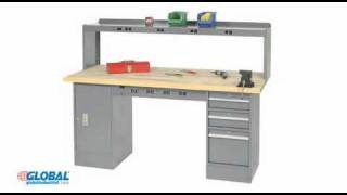 Globalindustrialcom Pedestal Workbench [upl. by Hilaria]