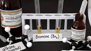 Saturated and unsaturated hydrocarbons reaction with bromine [upl. by Noeled]