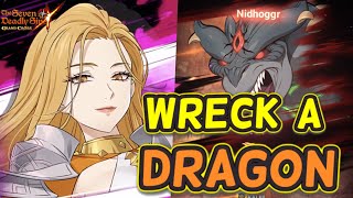 BUSTED Freyja Wrecks Demonic Beast NIDHOGGR Simple Clear Seven Deadly Sins Grand Cross [upl. by Sivatco]