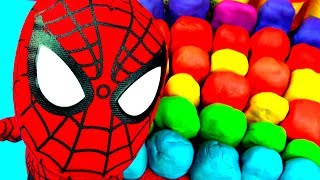 30 Play Doh Surprise Eggs SPIDERMAN Thomas amp Friends Disney Princess Cars Spongebob Kinder FluffyJet [upl. by Jain]