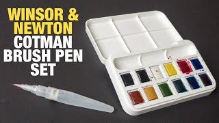 Review Winsor amp Newton Cotman Brush Pen Set [upl. by Herv]