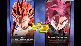 Xenoverse 2  Requested match PC Ace Super Saiyan 4 vs Time Patroller DBO Super Saiyan God [upl. by Mckay]