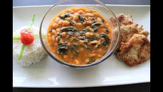 HARICOTS AUX EPINARDS EASY BEANS WITH SPINACH RECIPE  MADESU NA EPINARD [upl. by Azrim]