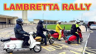 100s of Scooters hit a Seaside Town Lambretta Club Great Britain Rally from Hartlepool  Ulverston [upl. by Arst]