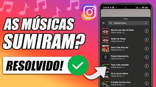 AS MÚSICAS DO INSTAGRAM SUMIRAM VEJA COMO RESOLVER [upl. by Caasi599]