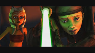 Star Wars The Clone Wars  Pelea  Ahsoka Tano amp Luminara VS Asajj Ventress  Español Latino HD [upl. by Assena599]