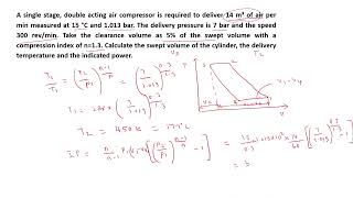 Problem on double acting compressor with considering clearence volume [upl. by Latimore]