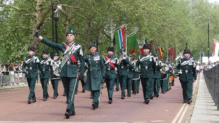 The Band Bugles Pipes and Drums of the Royal Irish Regiment  Combined Irish Regiments Cenotaph [upl. by Fredek]