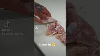 Boneless skinless chicken Thighs butcher knifeskills chicken meatlovers [upl. by Leasa]