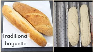 How to make a baguette at home a very easy traditional method  Beginner friendly [upl. by Laine539]