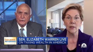 Sen Elizabeth Warren and billionaire Ken Langone debate wealth taxes [upl. by Hasty476]