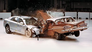 1959 Chevrolet Bel Air vs 2009 Chevrolet Malibu IIHS crash test [upl. by Esor]