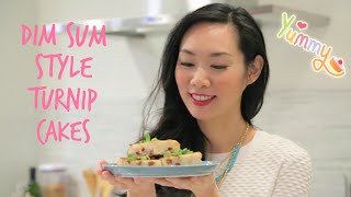 How to Make Chinese Turnip Cakes 蘿蔔糕  Dim Sum Style [upl. by Bencion]