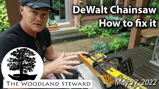 16” DeWalt BatteryOperated Chainsaw DCCS670 – An Honest Review amp Guidance On Repairing It [upl. by Anelam591]