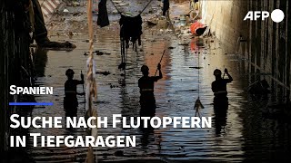 Flutkatastrophe Suche nach Opfern in Tiefgaragen  AFP [upl. by Dahc]