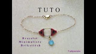 TUTO BRACELET MINIMALISTE BRICKSTITCH [upl. by Aletha]