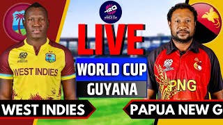 West Indies vs Papua New Guinea Live  Live Score amp Commentary  PNG vs WI Live  T20 World Cup 2024 [upl. by Akinehs]