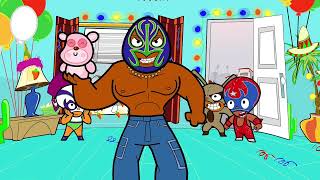 ¡Mucha Lucha  Rey Dinamico Arrive to Buena Girls Party [upl. by Dnalevelc]