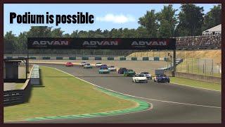 iRacing  MX5 Cup  2021 S3W8  Okayama Short  Full race [upl. by Adnauqahs]