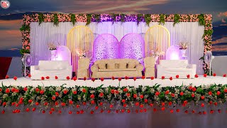 Luxury and elegant wedding backdrop decoration  wedding reception stage decoration ideas [upl. by Merell]