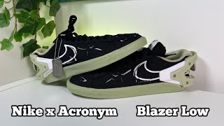 Nike X Acronym Blazer Low Reviewamp On foot [upl. by Anikram]