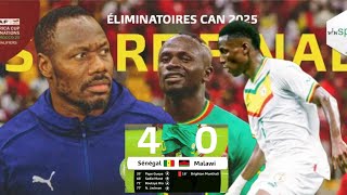 SÉNÉGAL 4  0 MALAWI PAPE THIAW ASSURÉ JACKSON DOUGEUL NA BUT WAM BOU NDIEUK SADIO MANÉ DEF LOU [upl. by Carine419]