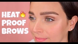 HEAT PROOF SUMMER BROWS  تثبيت الحواجب في حر الصيف [upl. by Siramay]