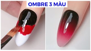 Bạn Có Biết Cách Làm Ombre Nail Đỏ Đen Dễ Đến Mức Nào Không [upl. by Elicia622]