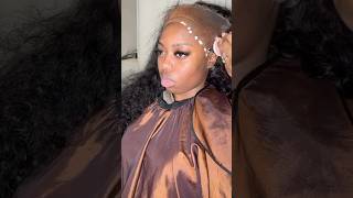 HD curly wig install wigtutorial wigs wig hairstyle lacewigs shorts wigview hairtutorial [upl. by Karlik]