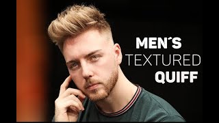 How to make textured Quiff  Men´s hair [upl. by Barde]