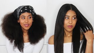 Beste Methode um Afrohaare amp Locken zu glätten  1 Woche glatte Haare [upl. by Rhetta479]