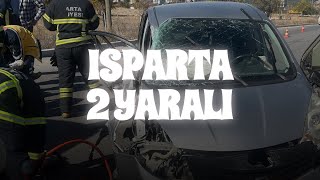 Ispartada Trafik Kazası 2 Yaralı [upl. by Shirline]