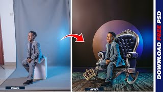 How to Change and Manipulate Photo Backgrounds in Photoshop Like a Pro  Free Psd File [upl. by Enelhtac549]