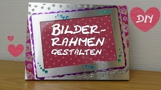 DIY Bilderrahmen verschönern gestalten aufpimpen als Raumdeko Room Decor Geschenk [upl. by Enahpad34]