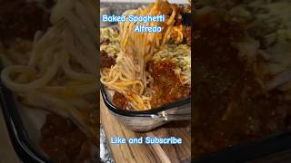 Baked Spaghetti Alfredo 🍝 Easy amp Cheesy [upl. by Guevara]