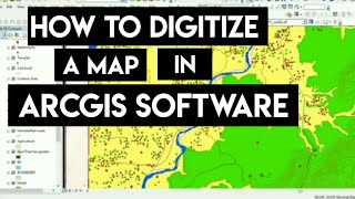 HOW TO DIGITIZE A MAP IN ARCGIS SOFTWARE [upl. by Assenay203]