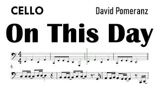 On This Day Cello Sheet Music Backing Track Partitura David Pomeranz [upl. by Ellehcear]