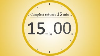 Compte à rebours 15 minutes ⏱️  Timer 15 min [upl. by Atnauqahs]