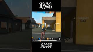 1V4 freefire freefire1vs1customtipsandtricks garenafreefire howtoearnmoneybyplayingfreefire [upl. by Puritan]