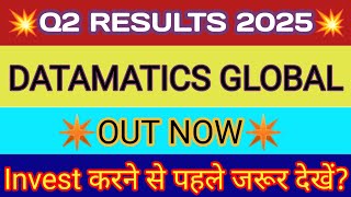 Datamatics Q2 Results 2025 🔴 Datamatics Results 🔴 Datamatics Share Latest News 🔴 Datamatics Share [upl. by Morganstein]